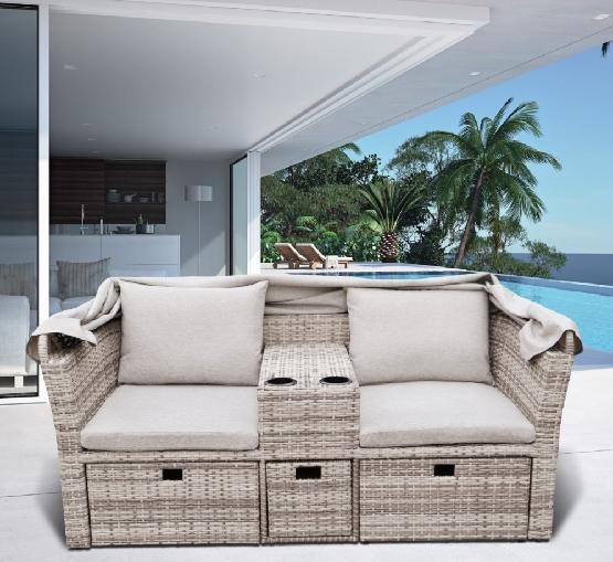 Комплект мебели AFINA плетеной из иск. ротанга AFM-330G Grey купить в Бугульме