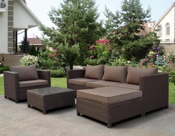 Комплект мебели AFINA плетеной из иск. ротанга YR821A Brown/Beige купить в Бугульме