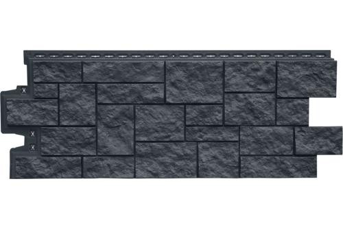 Фасадная панель Grand Line Дикий камень Стандарт графит купить в Бугульме