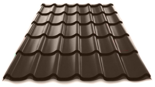 Металлочерепица Металл Профиль Norman полиэстер 0,5 сталь RR32 темно-коричневый купить в Бугульме