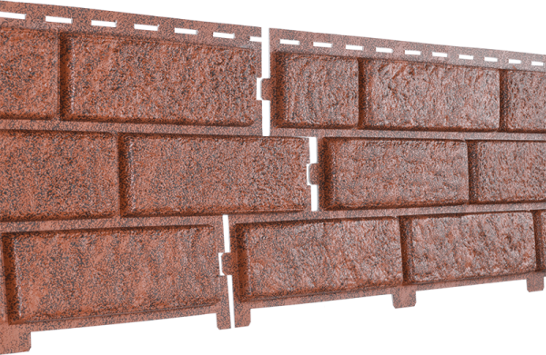 Фасадная панель Ю-Пласт Стоун Хаус Кирпич Красный купить в Бугульме