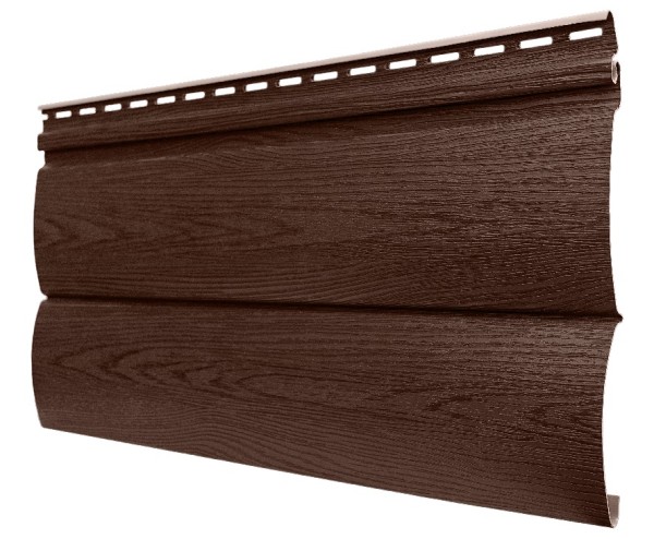 Виниловый сайдинг tecos, серия lux - оцилиндрованный брус двойной, - итальяский орех купить в Бугульме