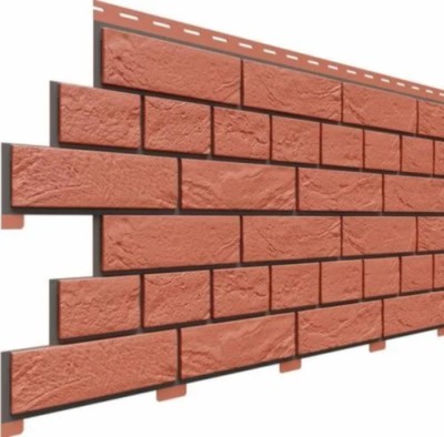 Фасадная панель Доломит Кирпич Славянка Красный