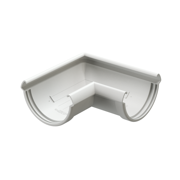 Угол желоба 90° Docke Lux ПВХ Пломбир купить в Бугульме