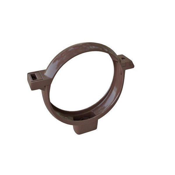 Водосток Альта-Профиль ПВХ – Хомут трубы (коричневый) купить в Бугульме