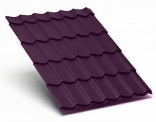 Металлочерепица Металл Профиль матовый полиэстр Valori 0,5 сталь RR 779 баклажан купить в Бугульме