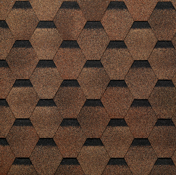 Гибкая черепица EURASIA Docke, Коллекция ШЕСТИГРАННИК Светло-коричневый купить в Бугульме