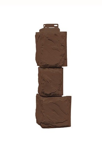 Угол наружный «Камень крупный» Коричневый купить в Бугульме