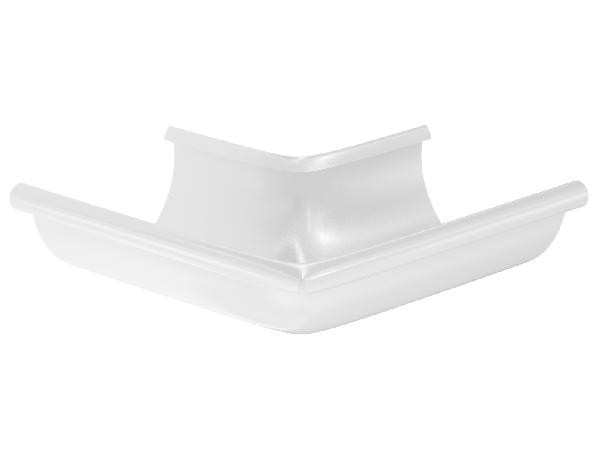 Водосток Aquasistem, система 125x90 - Угол желоба, наружный 90° RR 20 Мраморно-белый купить в Бугульме