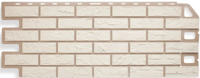 Фасадная панель Цокольный сайдинг Альта-профиль - коллекция "кирпич", кирпич белый