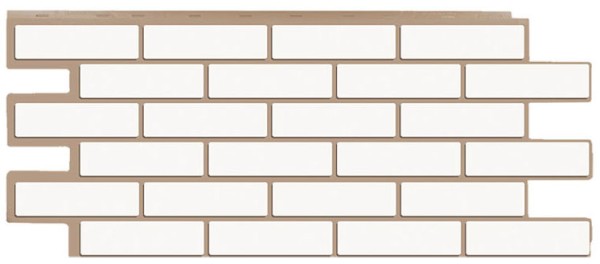 Фасадная панель T-Сайдинг - Кирпич Модерн Белый купить в Бугульме