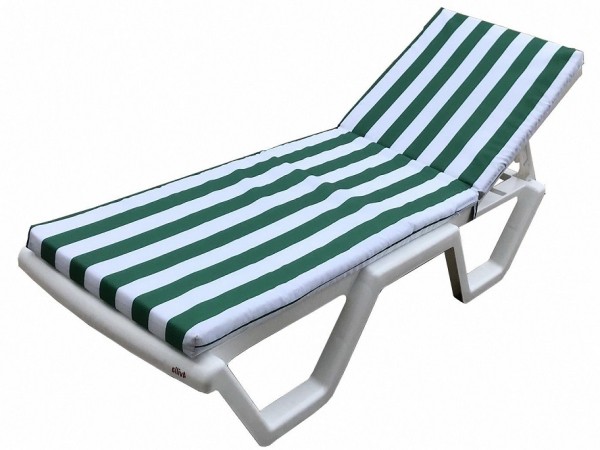Матрас для шезлонга TWEET Зеленые белые полоски купить в Бугульме
