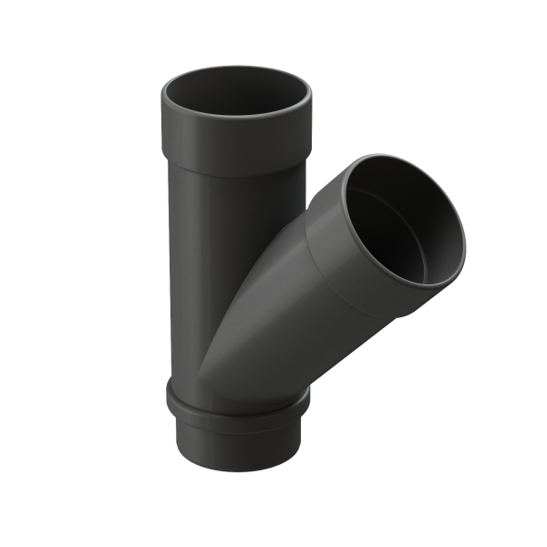 Тройник 45˚ для водосточной трубы Docke Lux ПВХ - Графит купить в Бугульме