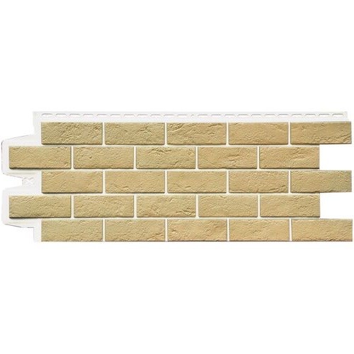 Фасадная панель Grand Line Состаренный кирпич Элит ваниль, ШОВ белый купить в Бугульме
