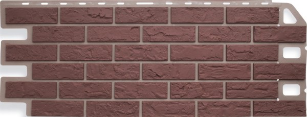 Фасадная панель Цокольный сайдинг Альта-профиль - коллекция "кирпич", кирпич красный купить в Бугульме