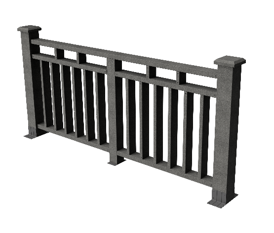 Ограждения декоративное ДПК GRINDERDECO Европа серый базальт купить в Бугульме