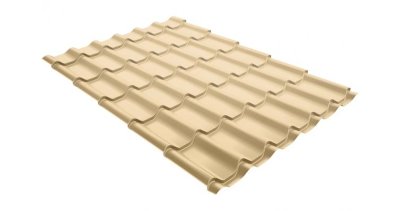 Металлочерепица модерн 0,45 PE RAL 1014 слоновая кость