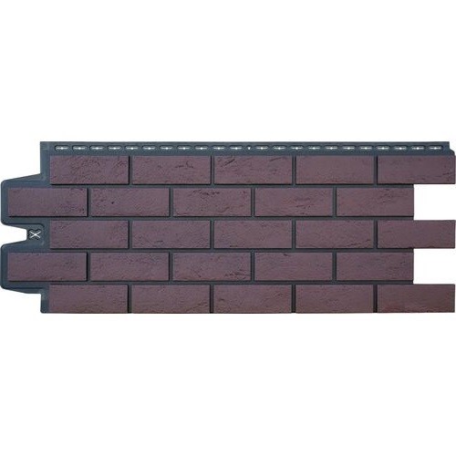 Фасадная панель Grand Line Состаренный кирпич Элит каштан, ШОВ черный купить в Бугульме