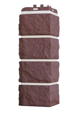 Угол наружный Grand Line Колотый Камень Каштан, Шов белый купить в Бугульме