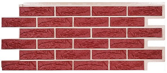 Фасадная панель Техоснастка, Лондон Брик, Красный купить в Бугульме