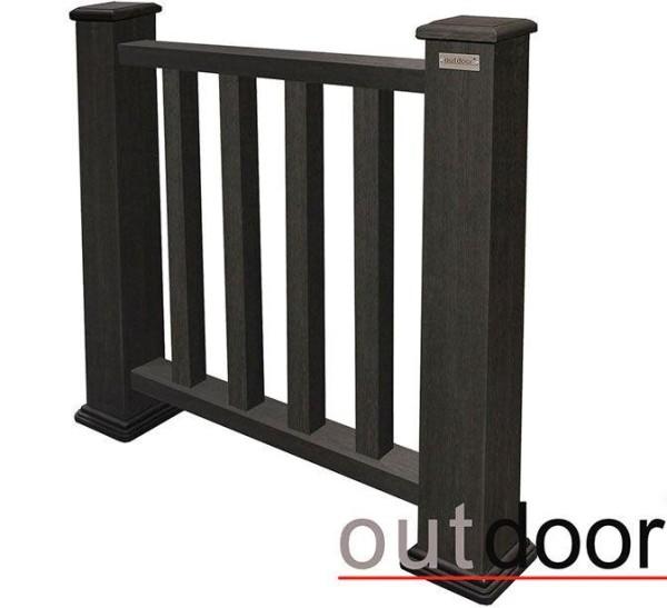 Ограждение из ДПК Outdoor Классик 3D STORM чёрный купить в Бугульме