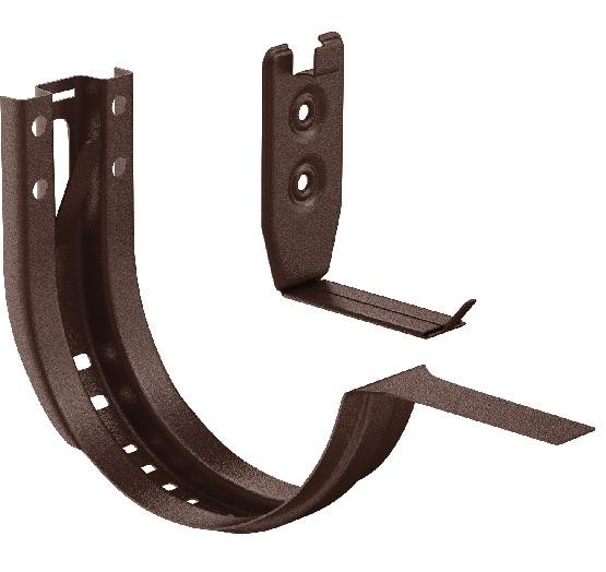 Водосток Aquasistem, Система 125x90 - Крюк крепления желоба короткий регулируемый RAL 8017 Коричневый matt купить в Бугульме