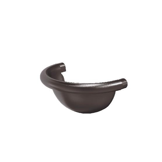 Водосток Aquasistem, Система 125x90 - Заглушка универсальная полукруглая RR 32 Тёмно-коричневый matt купить в Бугульме