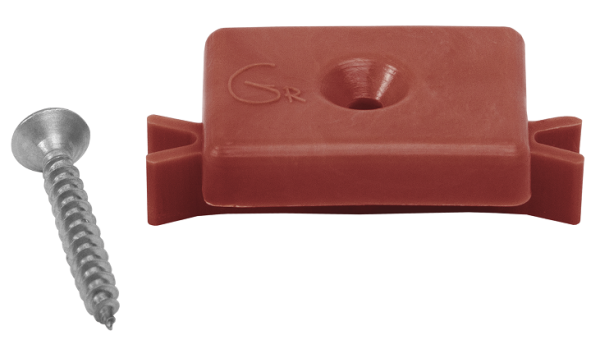 Пластиковая клипса с саморезом, Grinder шовный монтаж 5 mm красный купить в Бугульме