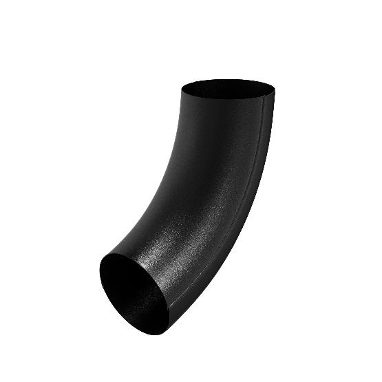 Водосток Aquasistem, система 125x90 - Колено трубы RAL 9005 Чёрный купить в Бугульме