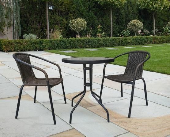 Комплект плетеной мебели AFINA из иск. ротанга Асоль-LR02 LRC-02/LRT-02-D60 Dark Brown купить в Бугульме