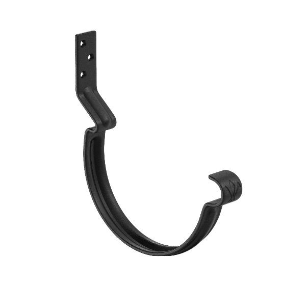 Водосток Aquasistem, система 125x90 - Крюк крепления желоба короткий RAL 9005 Чёрный купить в Бугульме