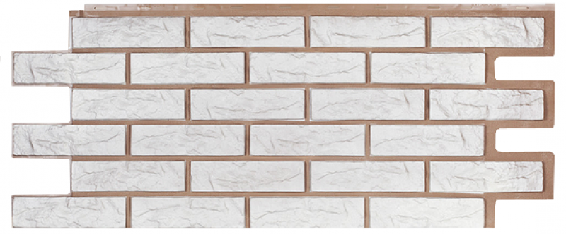 Фасадная панель Техоснастка, Лондон Брик, Белый купить в Бугульме