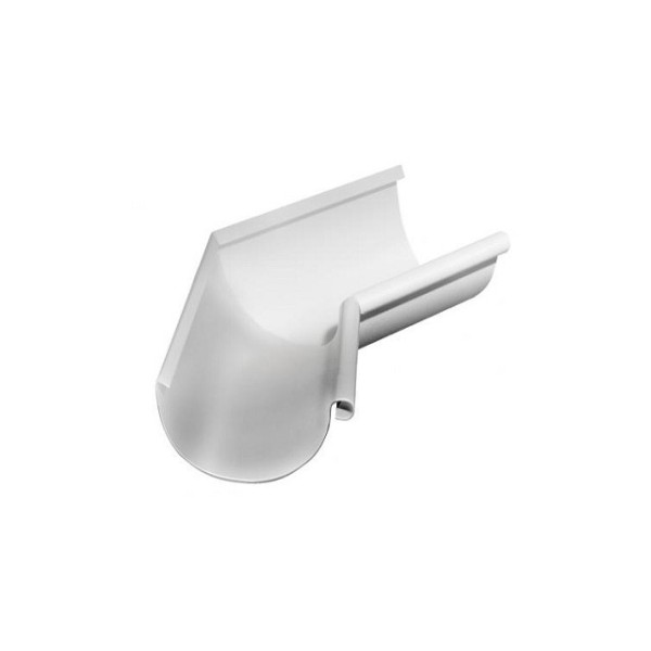 Водосток Grand Line 125x90 – Угол внутренний 135° RAL 9003 купить в Бугульме