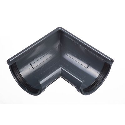 Угол желоба универсальный 90° Docke Lux ПВХ - Графит купить в Бугульме