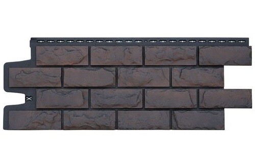 Фасадные панели Grand Line Колотый Камень Трюфель, Шов черный купить в Бугульме