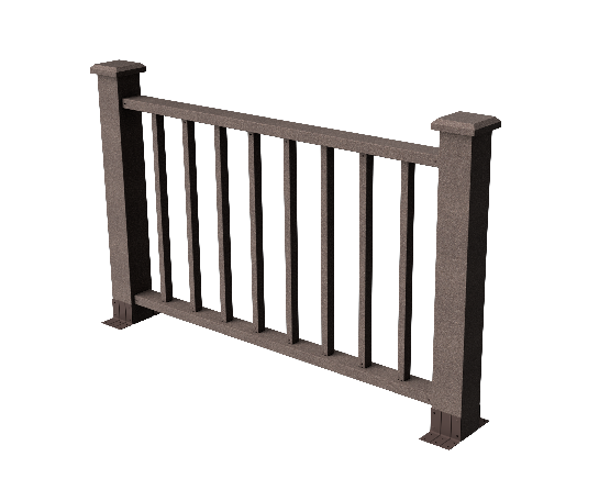 Ограждения декоративное ДПК GRINDERDECO Альма 1500 со скрытым крепежом венге купить в Бугульме