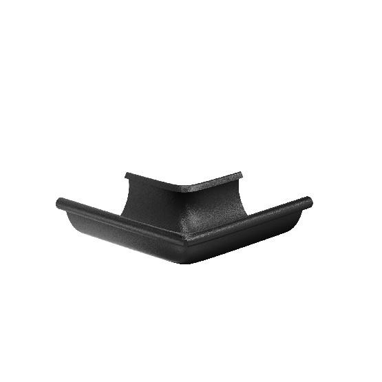 Водосток Aquasistem, система 125x90 - Угол желоба, наружный 90° RAL 9005 Чёрный купить в Бугульме