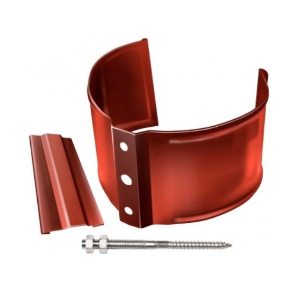 Водосток Grand Line 125x90 – Хомут трубы (на кирпич) RAL 8004 купить в Бугульме