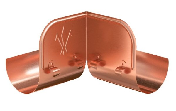 Водосток Aquasistem, система 125x90 - Ограничитель перелива угловой Медь купить в Бугульме