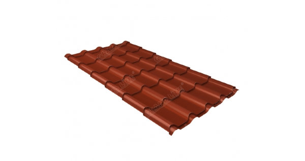Металлочерепица камея 0,5 Satin RAL 8004 терракота купить в Бугульме