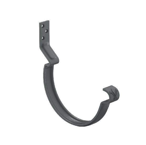 Водосток Aquasistem, система 125x90 - Крюк крепления желоба короткий RAL 7024 Тёмно-серый купить в Бугульме