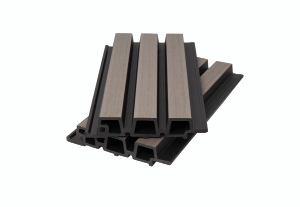 Фасадная панель брусковая двухцветная co-extrusion, snow mix купить в Бугульме