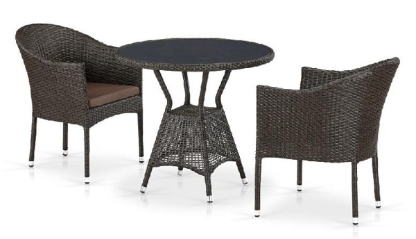 Комплект плетеной мебели AFINA из иск. ротанга T707ANS/Y350-W53 Brown 2Pcs купить в Бугульме