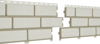 Фасадная панель Ю-Пласт Стоун Хаус Кирпич с декорированным швом Белый