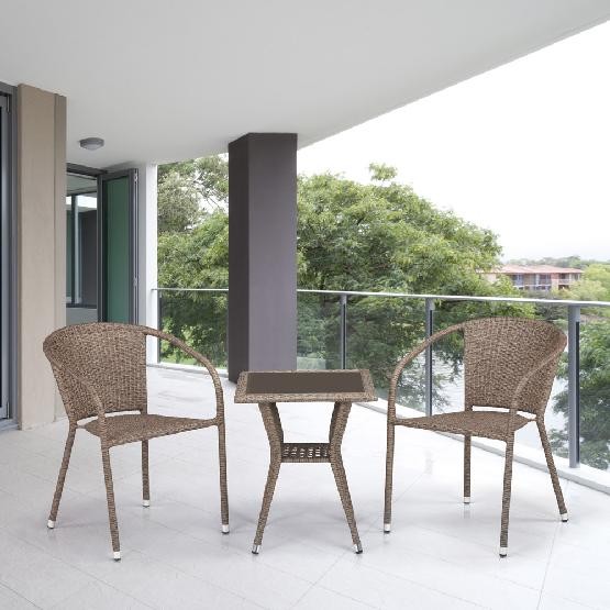 Комплект плетеной мебели AFINA из иск. ротанга T25B/Y137C-W56 Light Brown 2Pcs купить в Бугульме