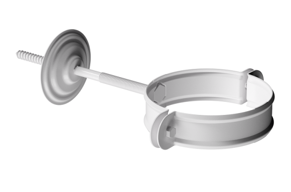 Хомут трубы D90 Döcke STAL PREMIUM Пломбир, (RAL 9010) купить в Бугульме