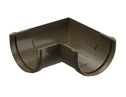 Угол желоба 90˚ Docke Premium ПВХ - Каштан купить в Бугульме