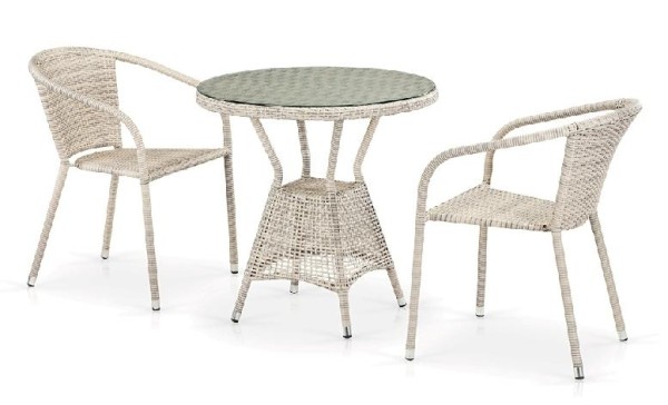 Комплект плетеной мебели AFINA из иск. ротанга T705ANT/Y137C-W85 Latte 2Pcs купить в Бугульме