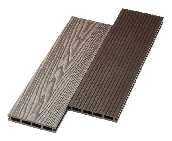 Террасная доска ДПК NanoWood двусторонняя New 3D тиснение + вельвет Венге купить в Бугульме