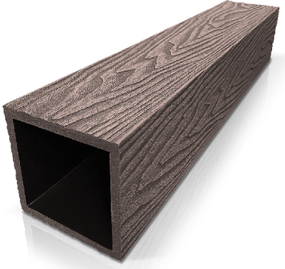 Столб ДПК 3D GardenParkett фактура дерева Венге